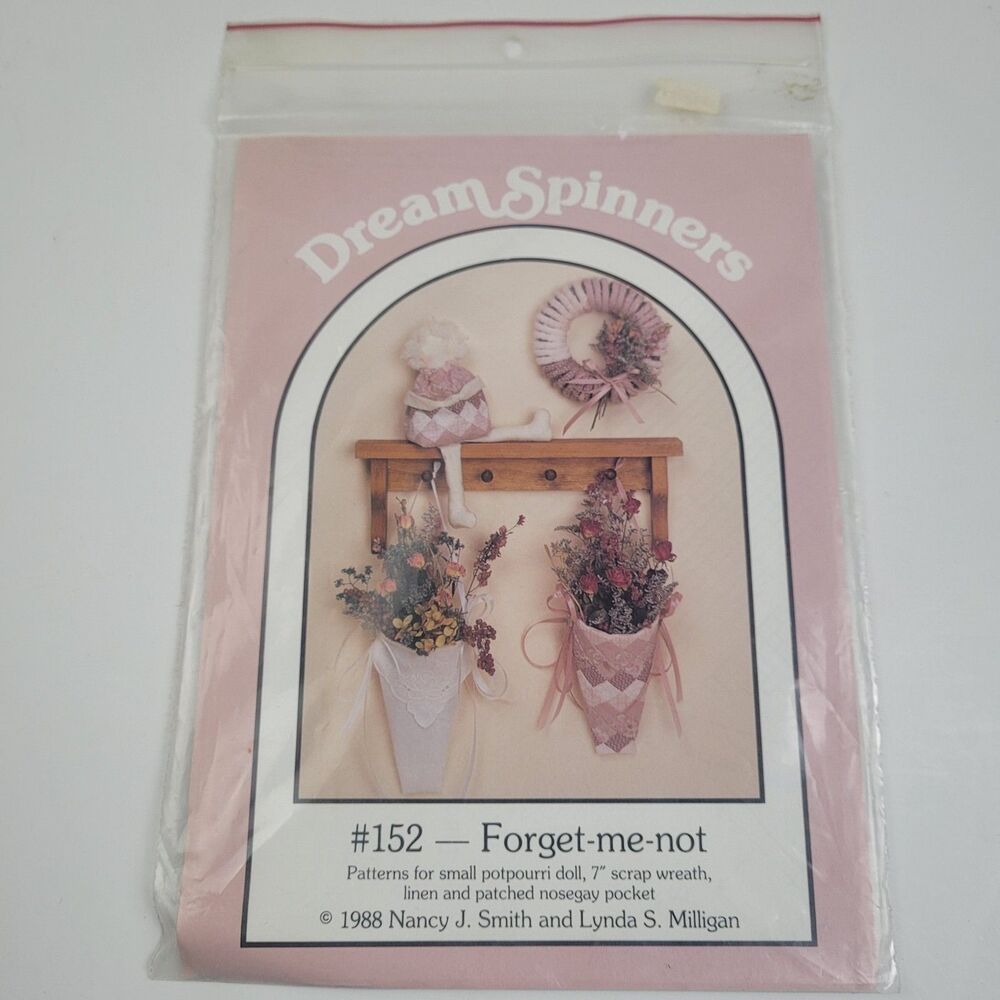 Forget-Me-Not Potpourri Doll Wreath Nosegay Pocket Sewing Craft Pattern